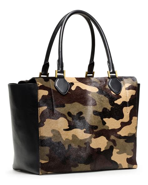 michael kors black camo satchel